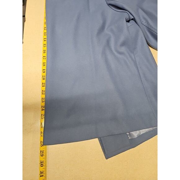 Elana Womens BLUE CASHMERE Wool Blend BLAZER Jacket Size 18 Open Front Office - Picture 6 of 6